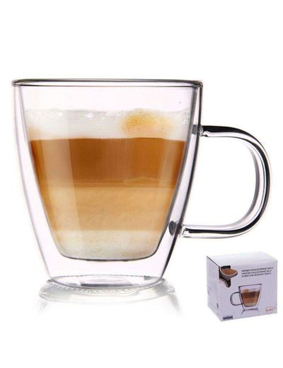 Szklanka termiczna do kawy z podwójną ścianką 180ml
