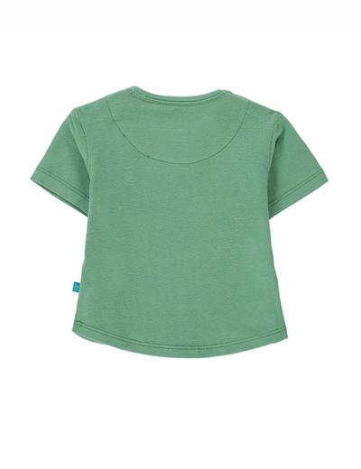 T-shirt niemowlęcy z samochodem - zielony - Lief