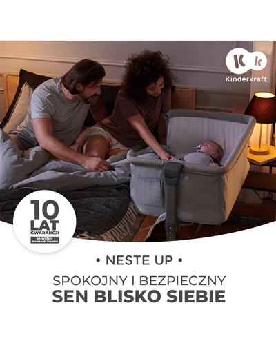 Łóżeczko dostawne Neste UP Kinderkraft- szare