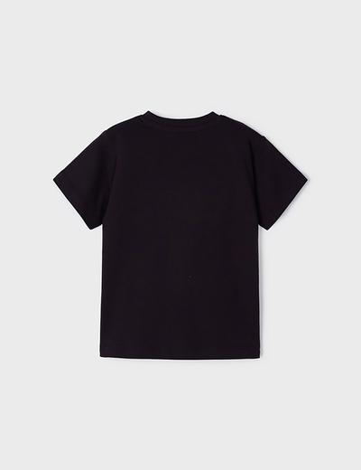 T-shirt dla chłopca Mayoral z nadrukiem - czarny