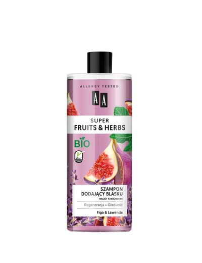 AA Super Fruits&Herbs szampon dodający blasku włosy farbowane figa&lawenda 500 ml