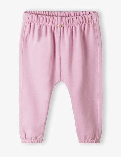Różowe dzianinowe spodnie dla niemowlaka - 5.10.15.