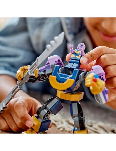 Klocki LEGO Super Heroes 76242 Mechaniczna zbroja Thanosa - 113 elementów, wiek 6 +