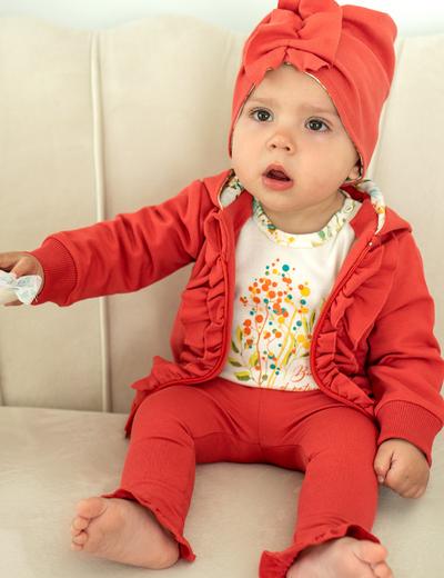 Czapka niemowlęca z bawełny organicznej czerwona