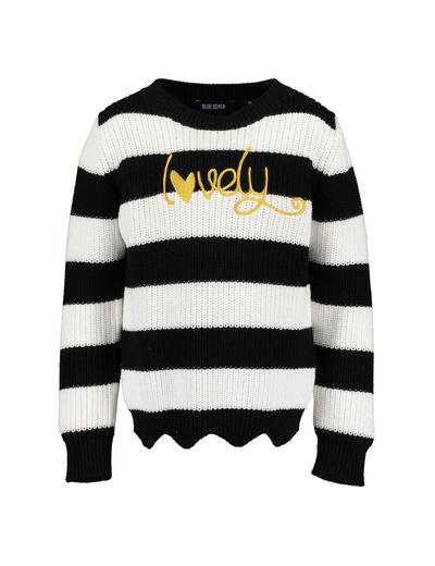 Sweter w biało czarne paski- Lovely