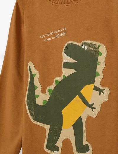 Bluzka chłopięca bawełniana z dinozaurem
