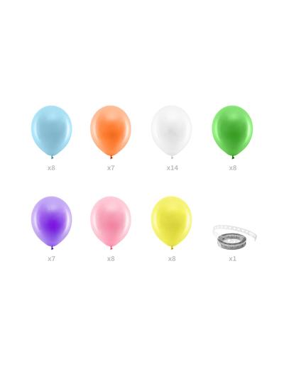 Girlanda balonowa - Tęcza 200cm - 60 balonów
