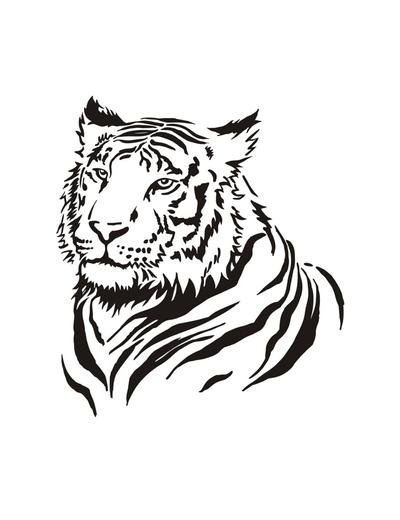 Naklejka welurowa Tygrys