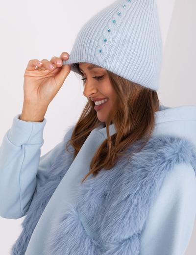 Damska czapka zimowa jasny niebieski