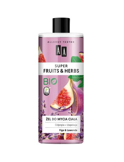 AA Super Fruits&Herbs żel do mycia ciała figa&lawenda 500 ml