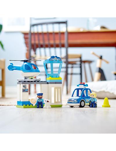 LEGO DUPLO - Posterunek policji i helikopter 10959 - 40 elementów, wiek 2+