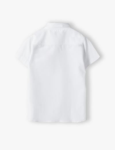 Elegancka biała koszula chłopięca z krótkim rękawem