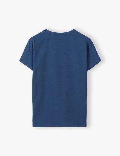 Granatowy t-shirt dla chłopca- SMART ONE