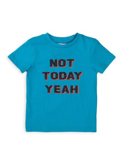 Bawełniany T-shirt niemowlęcy niebieski