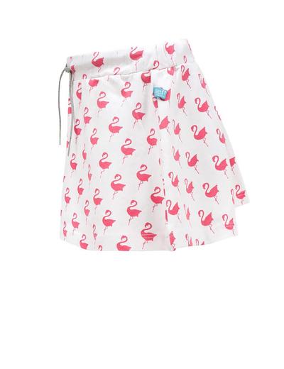 Spódnica dziewczęca biała we flamingi - Lief