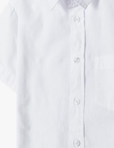 Biała koszula dla chłopca z krótkim rękawem
