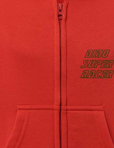 Rozpinana bluza z kapturem Dino super racer czerwona