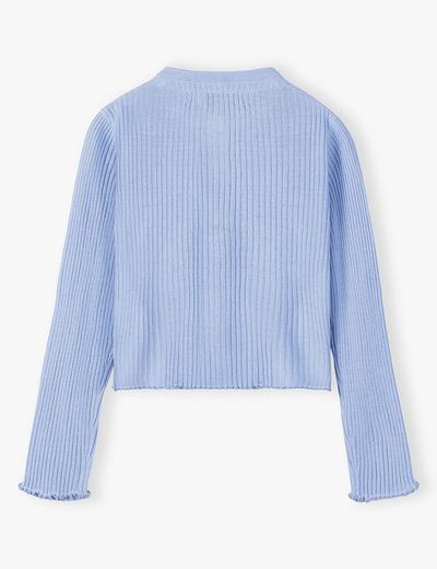 Błękitny sweter rozpinany dla dziewczynki