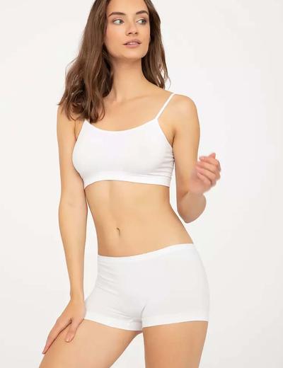 Bawełniane majtki damskie typu szorty białe Gatta