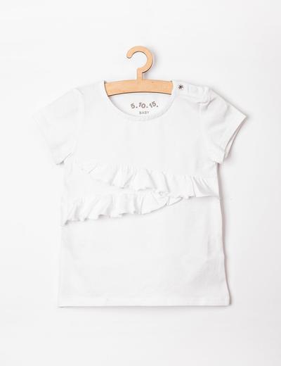 Koszulka niemowlęca biała z falbanką
