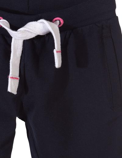 Spodnie dresowe dziewczęce basic granatowe