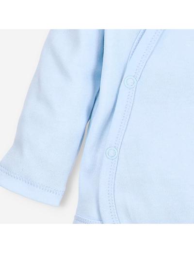 Body niemowlęce z bawełny organicznej - długi rękaw - niebieskie