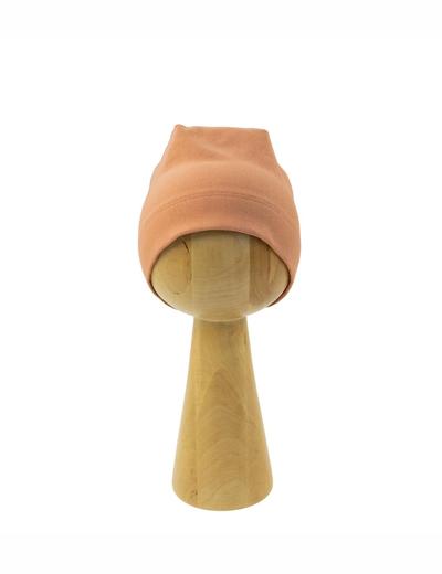 Bawelniana czapka chłopięca w kolorze pomarańczowym