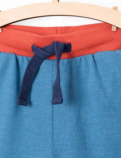Spodnie z dzianiny dresowej- niebieskie