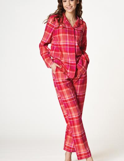 Key Flanelowa piżama w kratę czerwona
