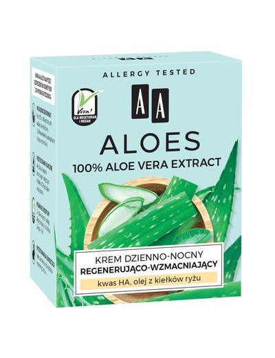 AA Aloes 100% aloe vera extract krem dzienno-nocny regenerująco-wzmacniający 50 ml