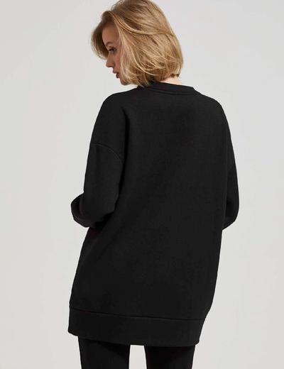 Damska bluza czarna oversize z napisem Confidence