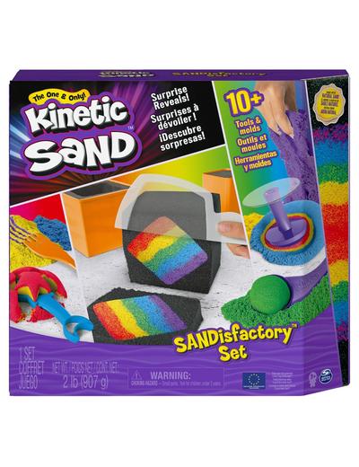Kinetic sand - wytwórnia piasku, zestaw kolorowego piasku z akcesoriami i zaskakującymi efektami