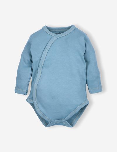 Body niemowlęce z bawełny organicznej - niebieskie