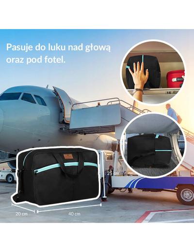 Mała torba podróżna na bagaż podręczny — Peterson BLACK-BLUE unisex