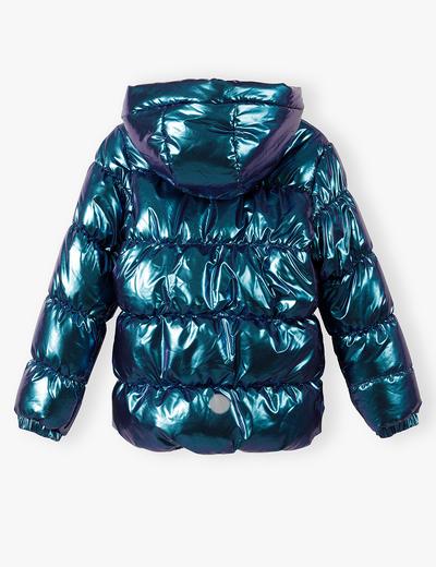 Pikowana kurtka metaliczna dla dziewczynki