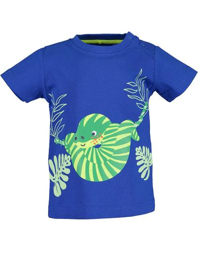 Koszulka chłopięca niebieska z wężem