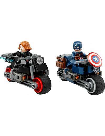 Klocki LEGO Super Heroes 76260 Marvel Motocykle Czarnej Wdowy i Kapitana Ameryki - 130 elementy, wiek 6 +