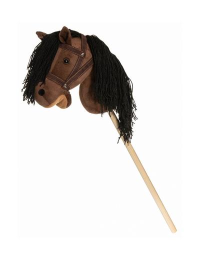 Koń na kiju Hobby Horse brązowy z lejcami - 80 cm