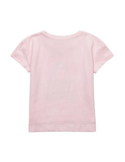 Różowy t-shirt niemowlęcy z bawełny- Positive Attitude