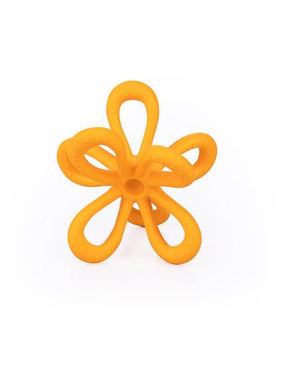 Gryzak uspokajający kwiatek GiliGums - żółty - 3 msc+