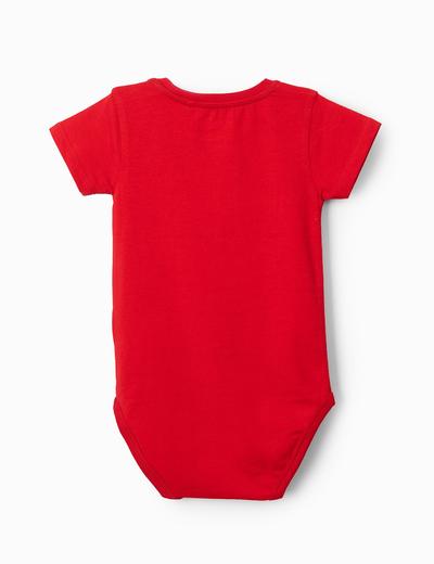 Czerwone body niemowlęce z napisem- Główny gracz