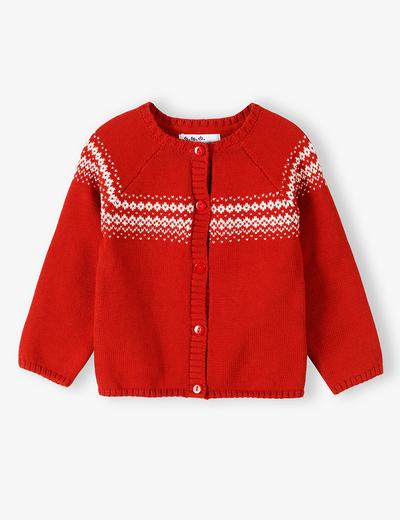 Sweter z motywem świątecznym - czerwony - 5.10.15.