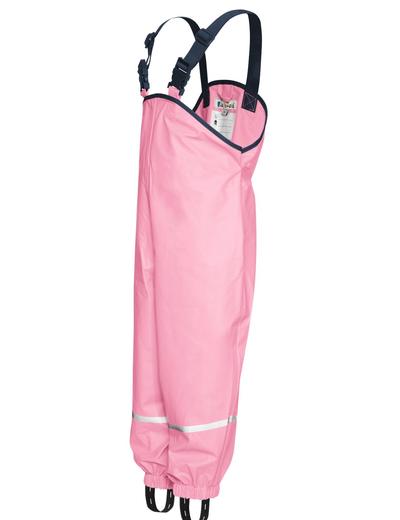 Spodnie przeciwdeszczowe różowe z odblaskami