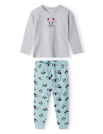 Piżama z długim rękawem z nadrukiem w pandy dla dziewczynki