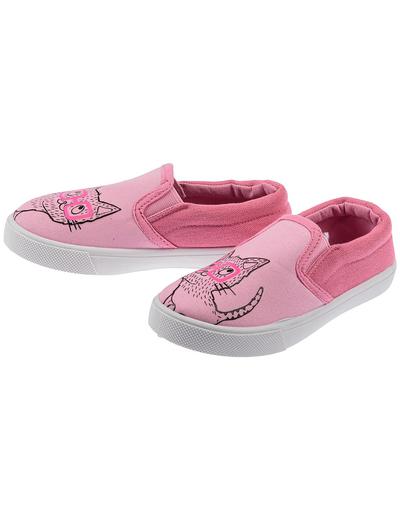 Trampki dla dziewczynki- różowe z kotami