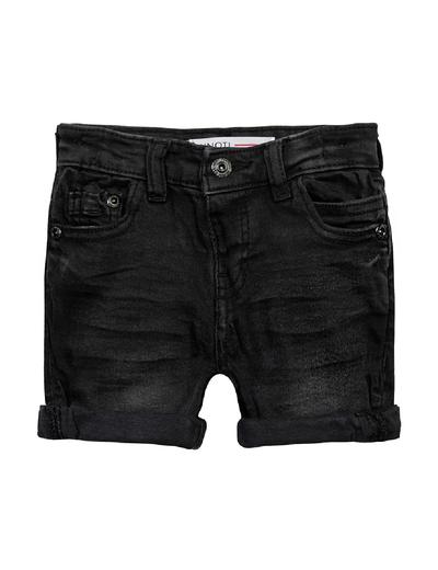 Jeansowe szorty z podwinięta nogawką dla chłopca - czarne