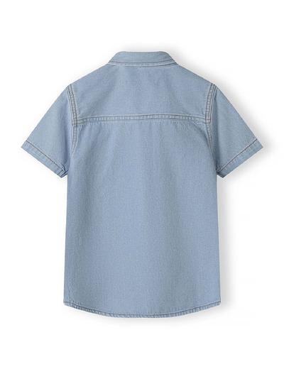 Koszula jeansowa z krótkim rękawem i kieszonką dla chłopca