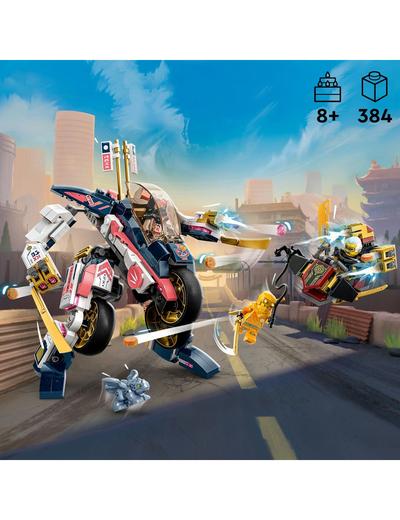 Klocki LEGO Ninjago 71792 Mech Sory zmieniający się w motocykl wyścigowy - 384 elementy, wiek 8 +