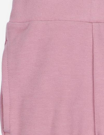 Spodnie dresowe dziewczęce ze ściągaczem - I Love Colors - różowe