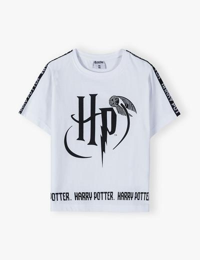 Bawełniany t-shirt dziewczęcy Harry Potter - biały